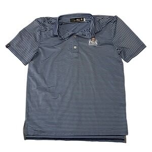 RLX Ralph Lauren Mens 2022 PGA Southern Hills Striped Golf Polo Blue Medium
